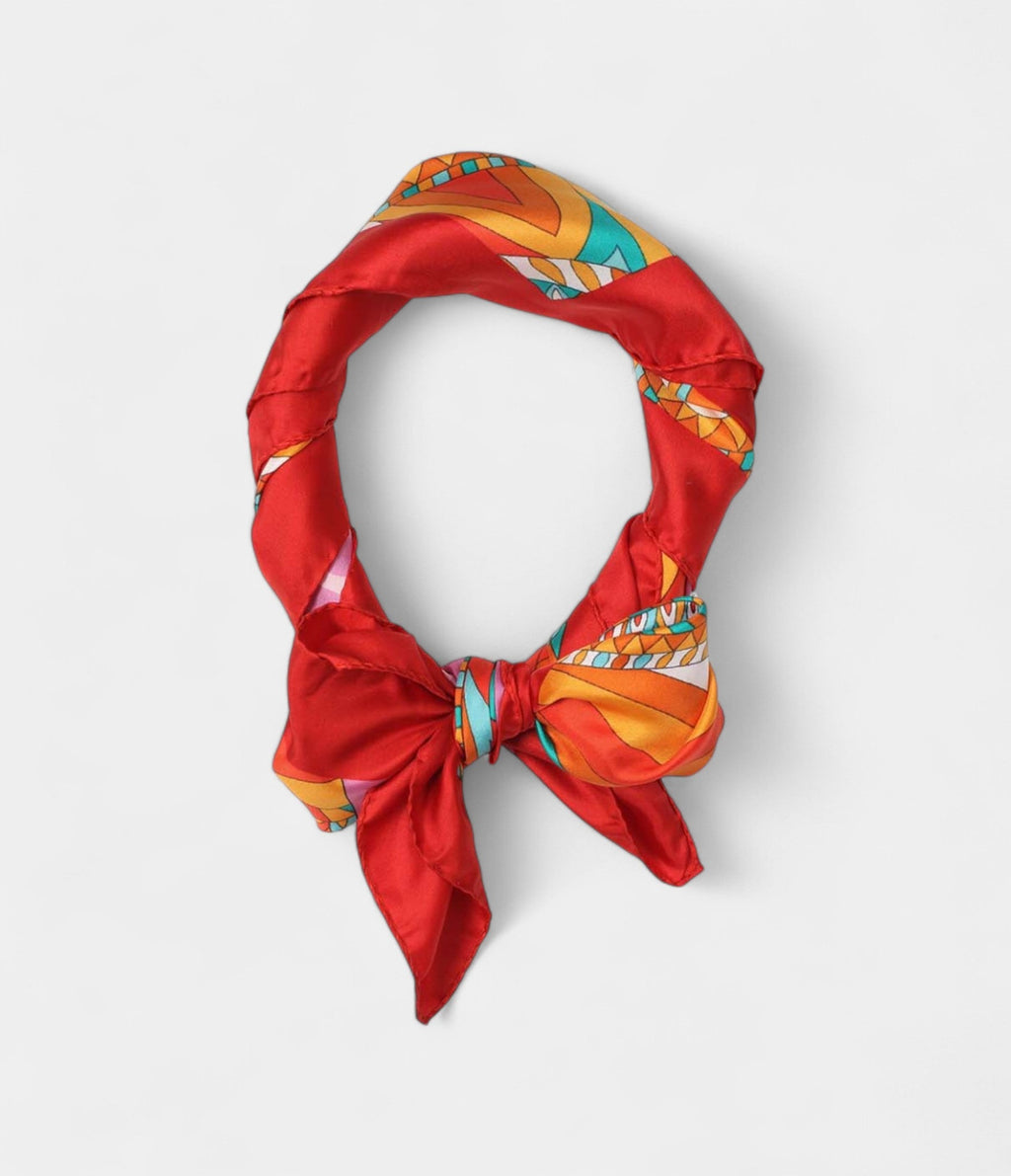 Hermes Scarves 140cm Shawls Silk Red Giraffe Scarf