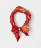 Hermes Scarves 140cm Shawls Silk Red Giraffe Scarf