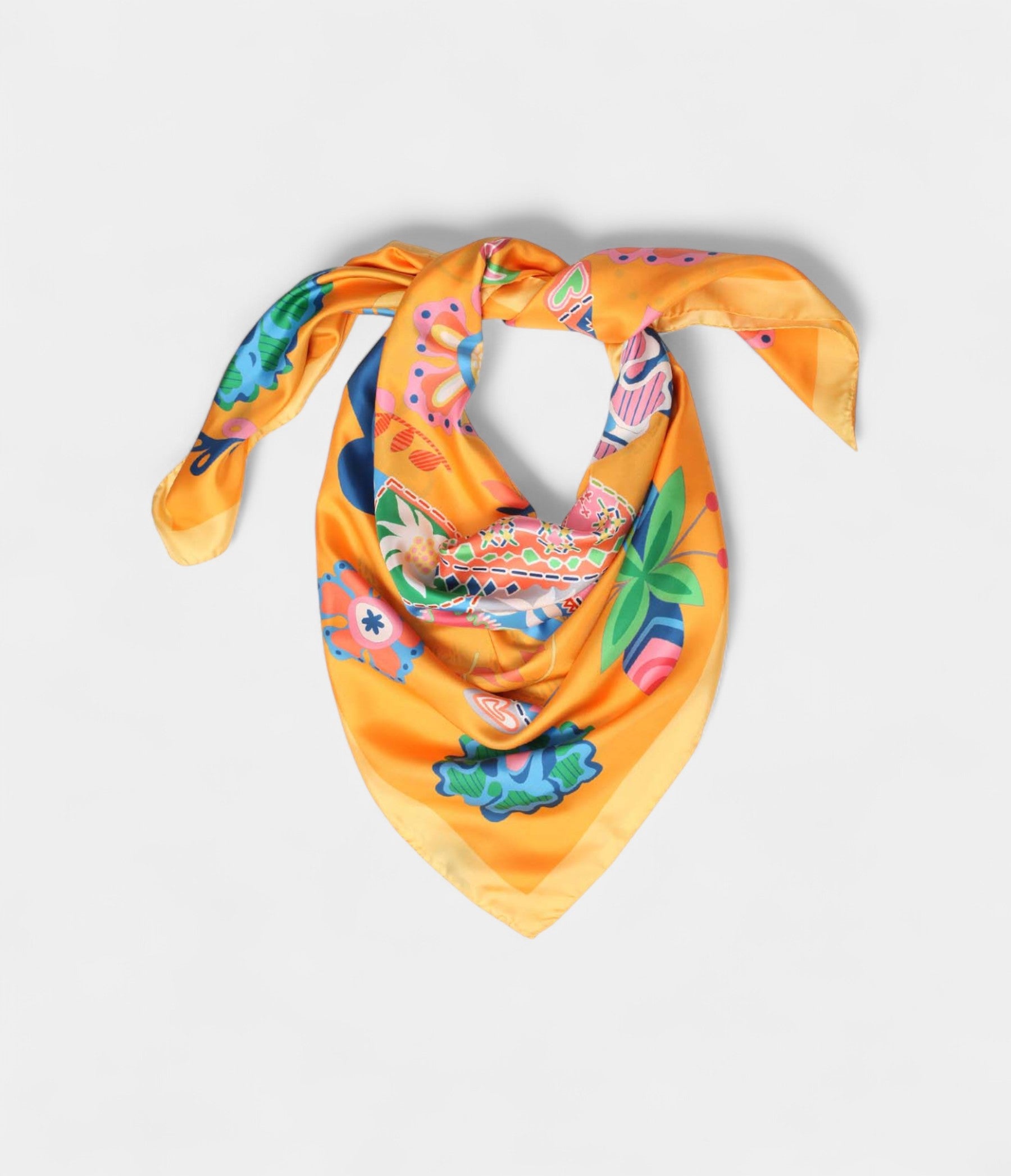 Hermes Scarves 140cm Shawls Silk Yellow Horse Scarf