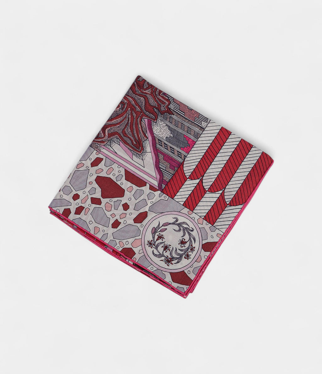 Hermes Scarves 140cm Shawls The Dance of the Amazons Old Pink Grey White Cashmere Scarf