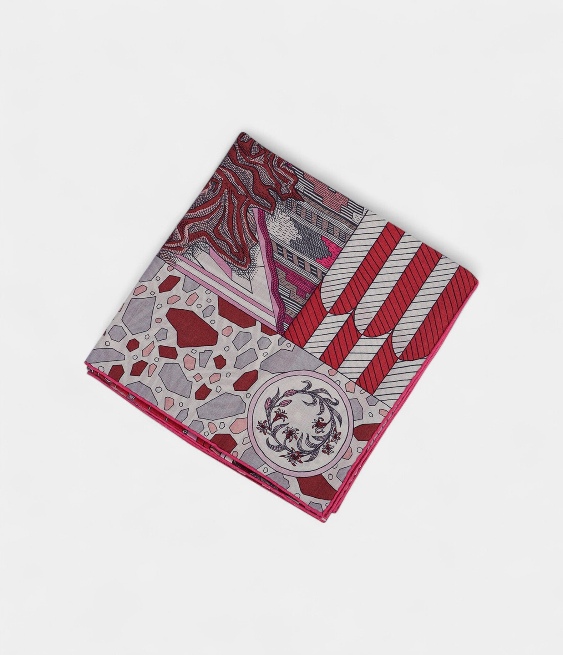 Hermes Scarves 140cm Shawls The Dance of the Amazons Old Pink Grey White Cashmere Scarf