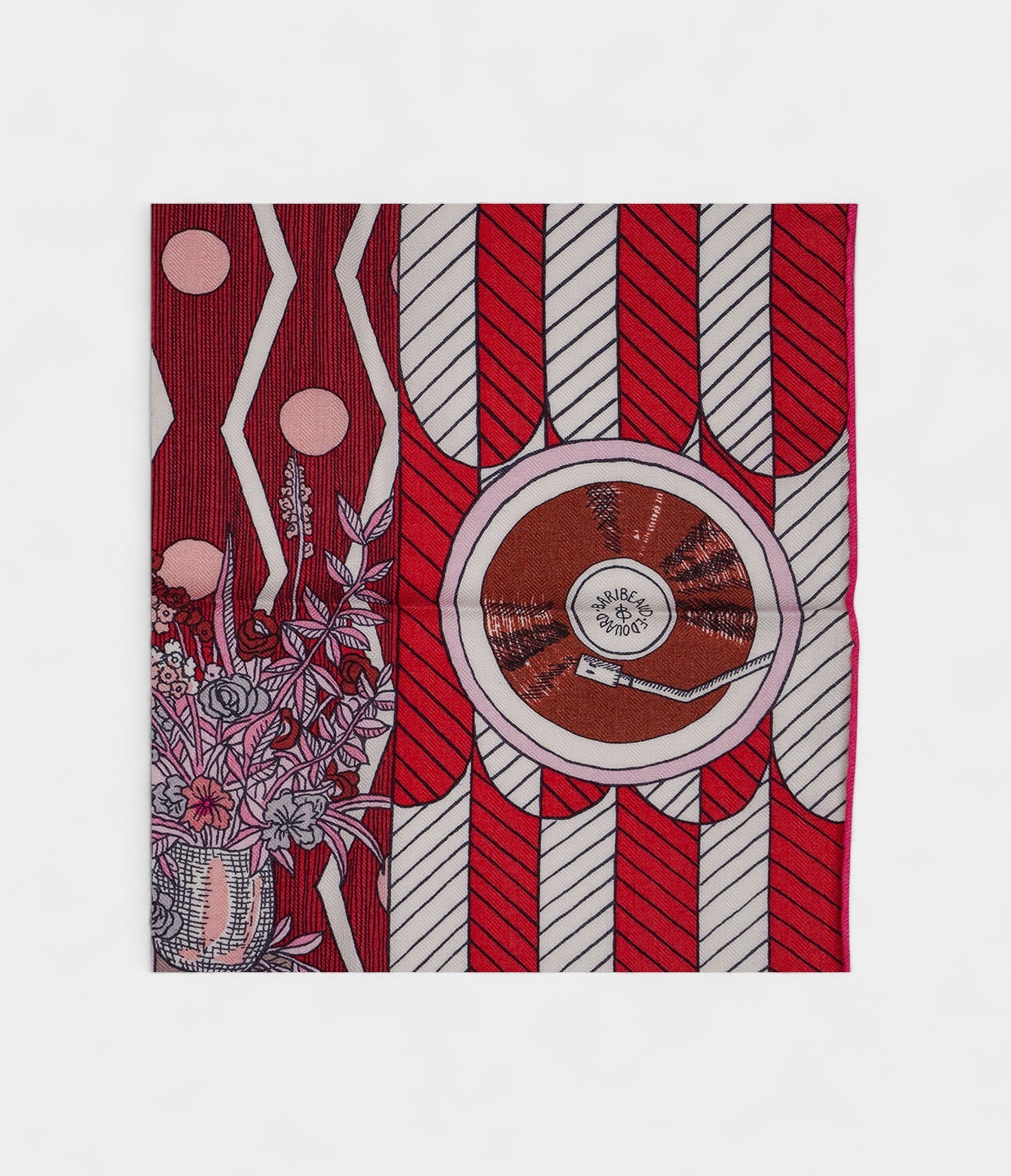 Hermes Scarves 140cm Shawls The Dance of the Amazons Old Pink Grey White Cashmere Scarf