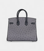 HMSpecial Order Gris Agate and Bleu Indigo Ostrich Brushed Palladium Hardware