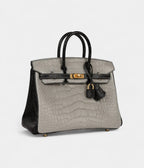 HMSpecial Order Gris Perle and Black Matte Alligator Mississippienis Brushed Gold Hardware