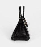 HMSpecial Order Gris Perle and Black Matte Alligator Mississippienis Brushed Gold Hardware