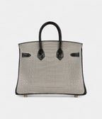 HMSpecial Order Gris Perle and Black Matte Alligator Mississippienis Brushed Gold Hardware
