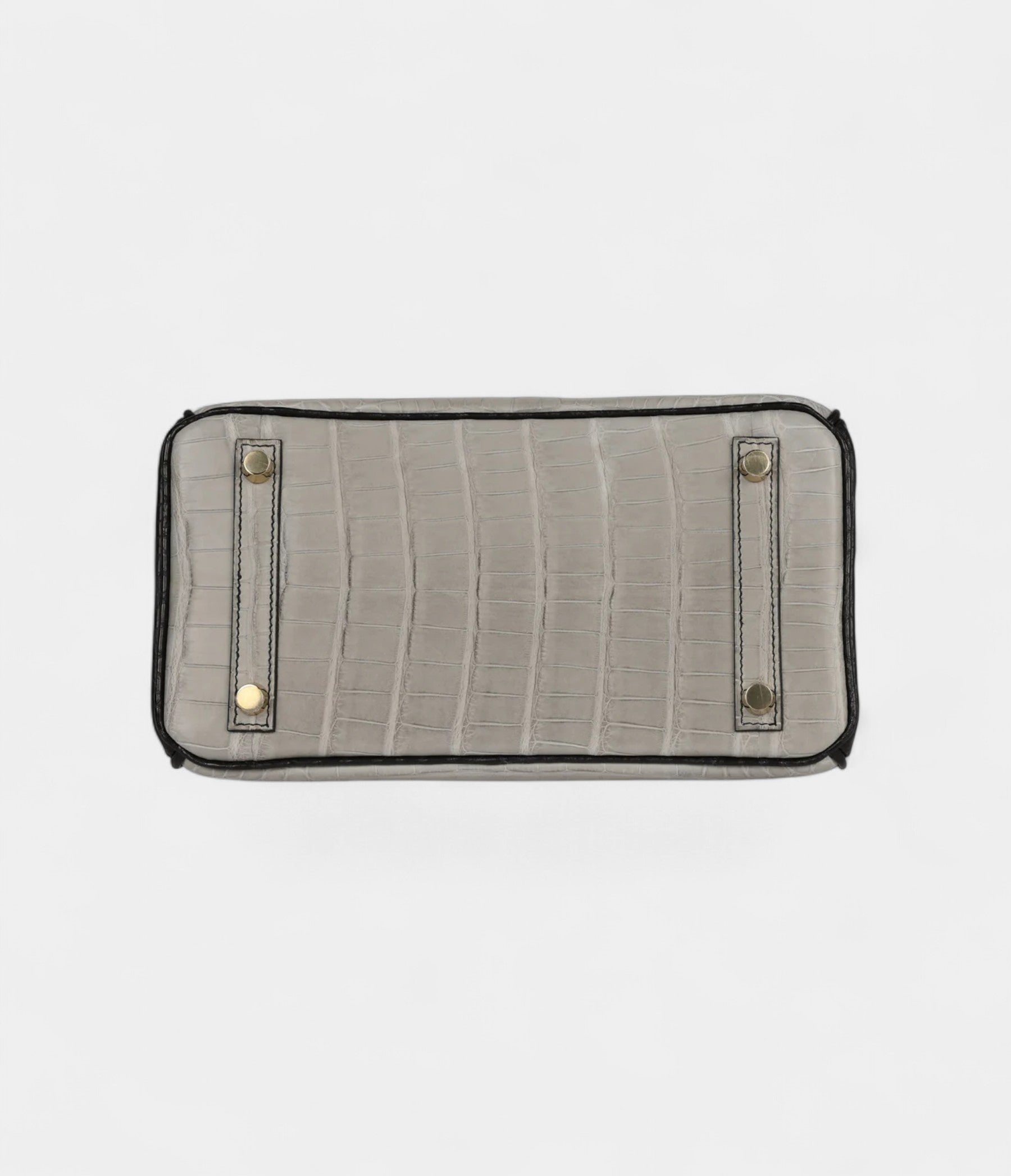 HMSpecial Order Gris Perle and Black Matte Alligator Mississippienis Brushed Gold Hardware