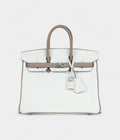 HMSpecial Order White and Etoupe Clemence Brushed Palladium Hardware