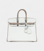 HMSpecial Order White and Etoupe Clemence Brushed Palladium Hardware
