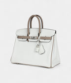 HMSpecial Order White and Etoupe Clemence Brushed Palladium Hardware