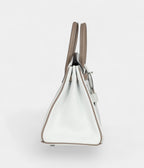 HMSpecial Order White and Etoupe Clemence Brushed Palladium Hardware