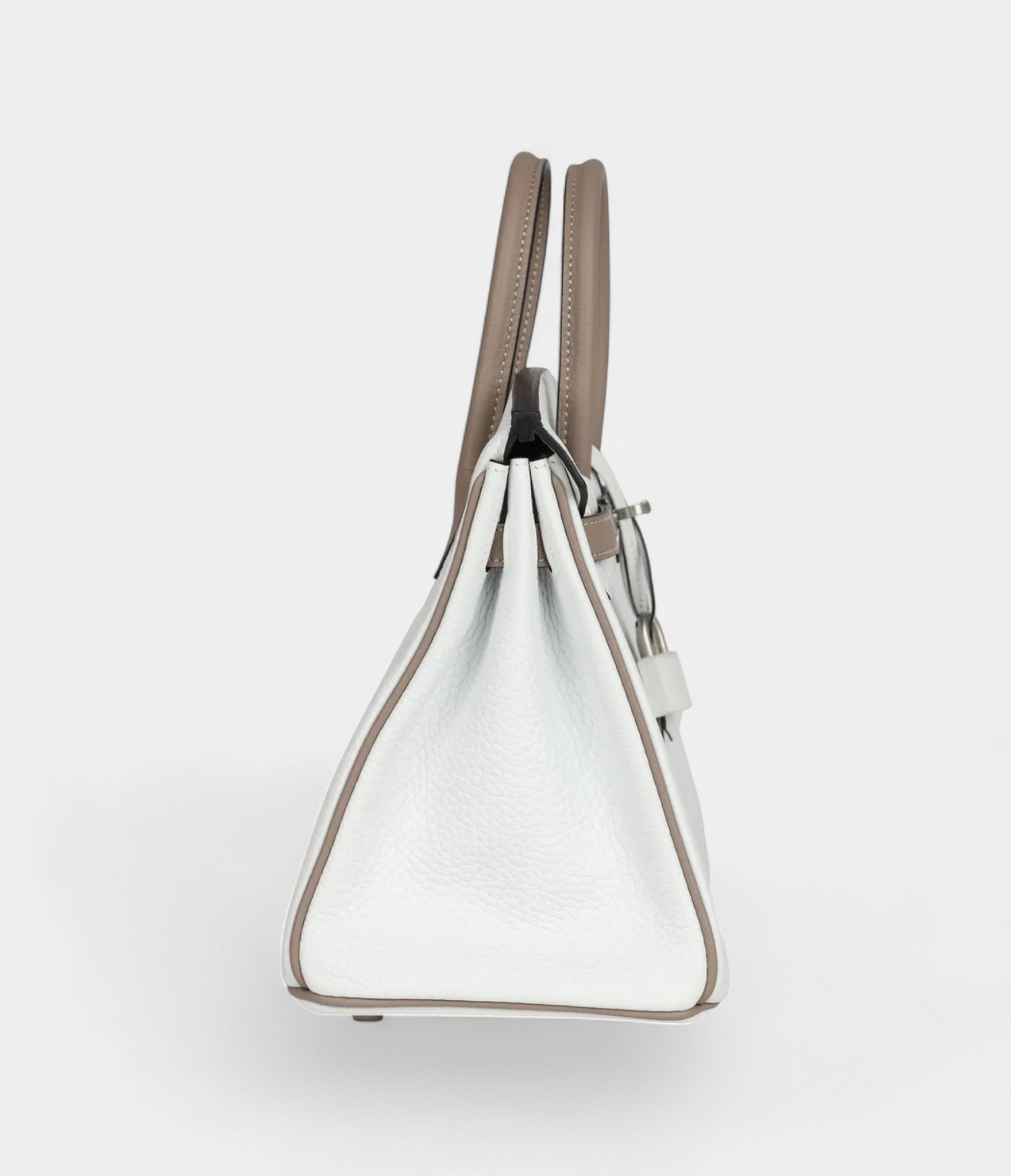 HMSpecial Order White and Etoupe Clemence Brushed Palladium Hardware