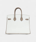HMSpecial Order White and Etoupe Clemence Brushed Palladium Hardware