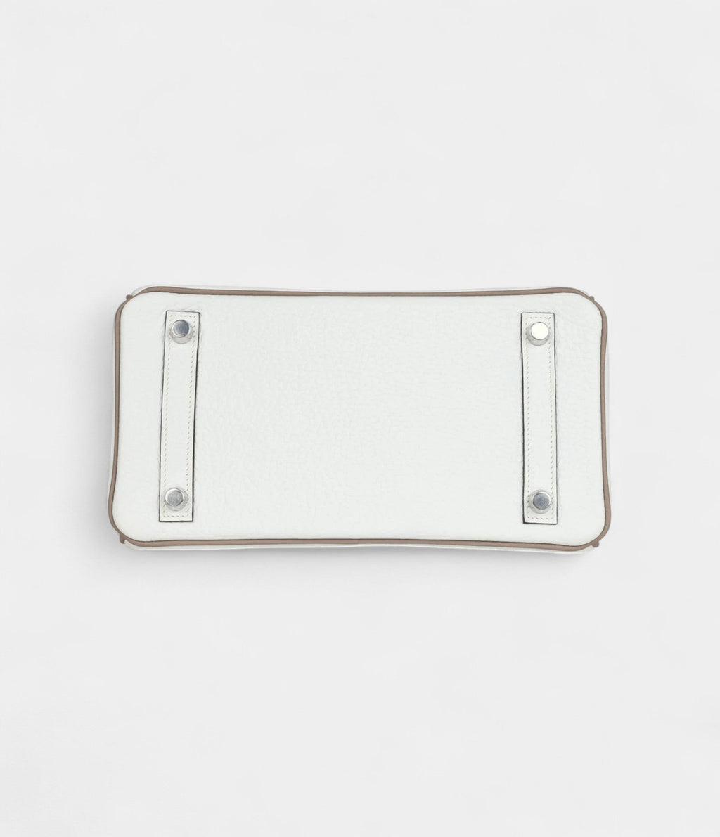 HMSpecial Order White and Etoupe Clemence Brushed Palladium Hardware