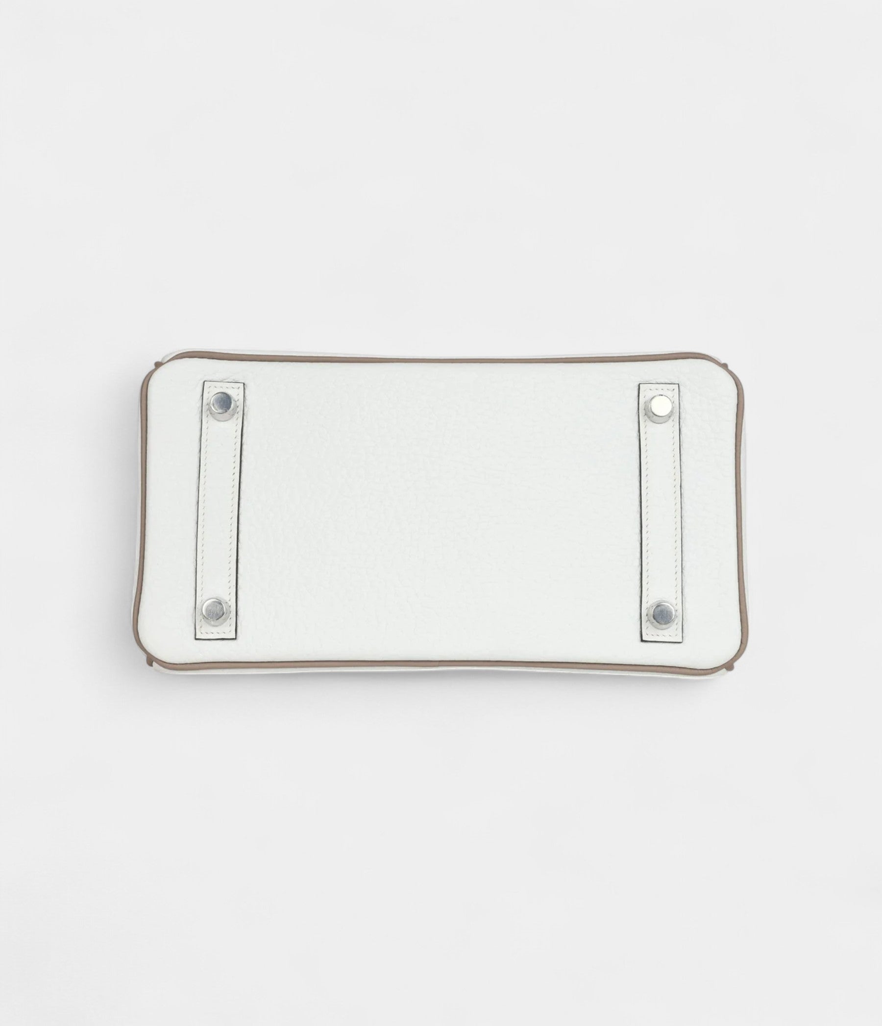 HMSpecial Order White and Etoupe Clemence Brushed Palladium Hardware
