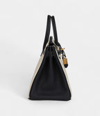 HM BK 25 Craie and Black Togo Brushed Gold Hardware