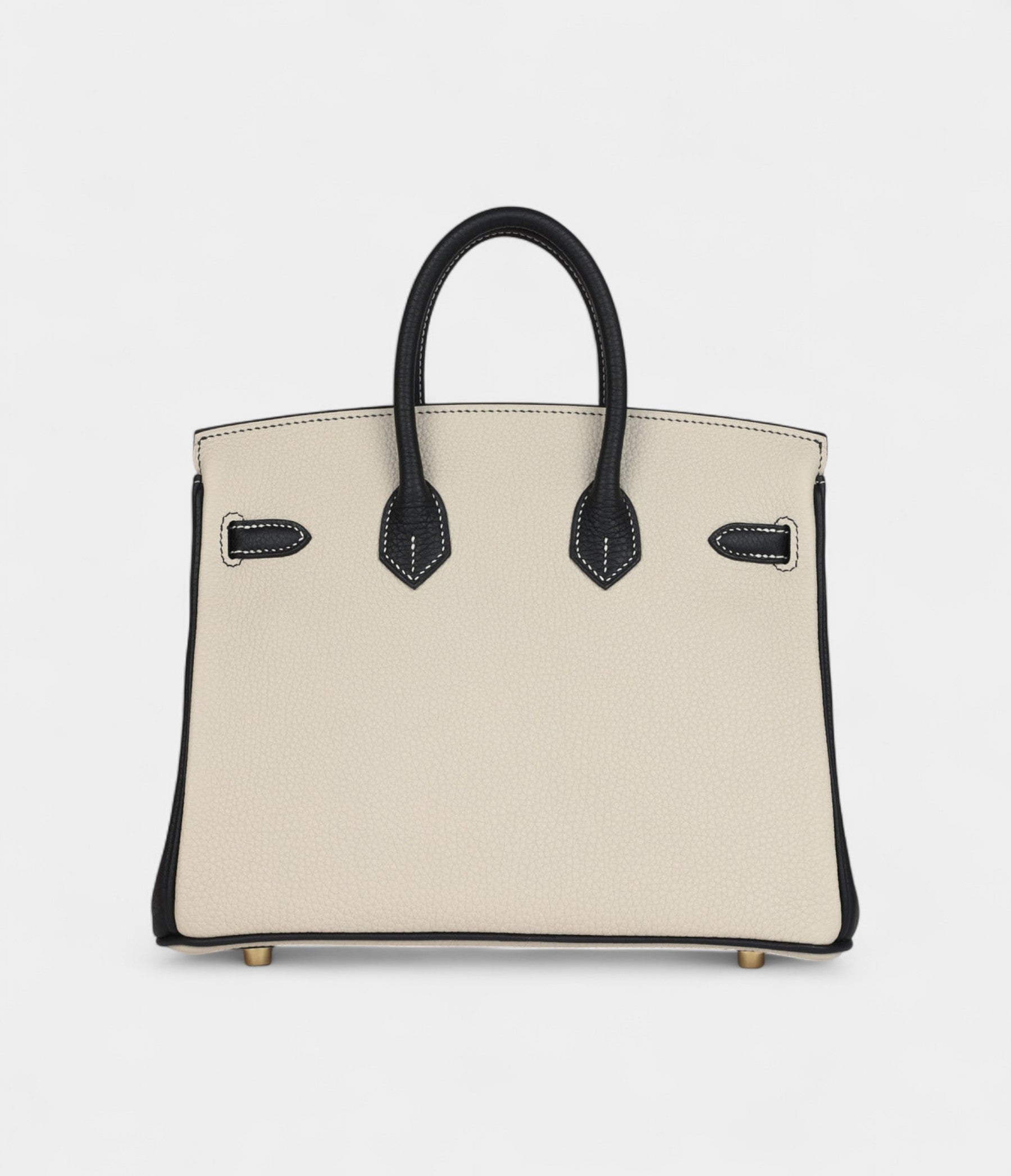 HM BK 25 Craie and Black Togo Brushed Gold Hardware