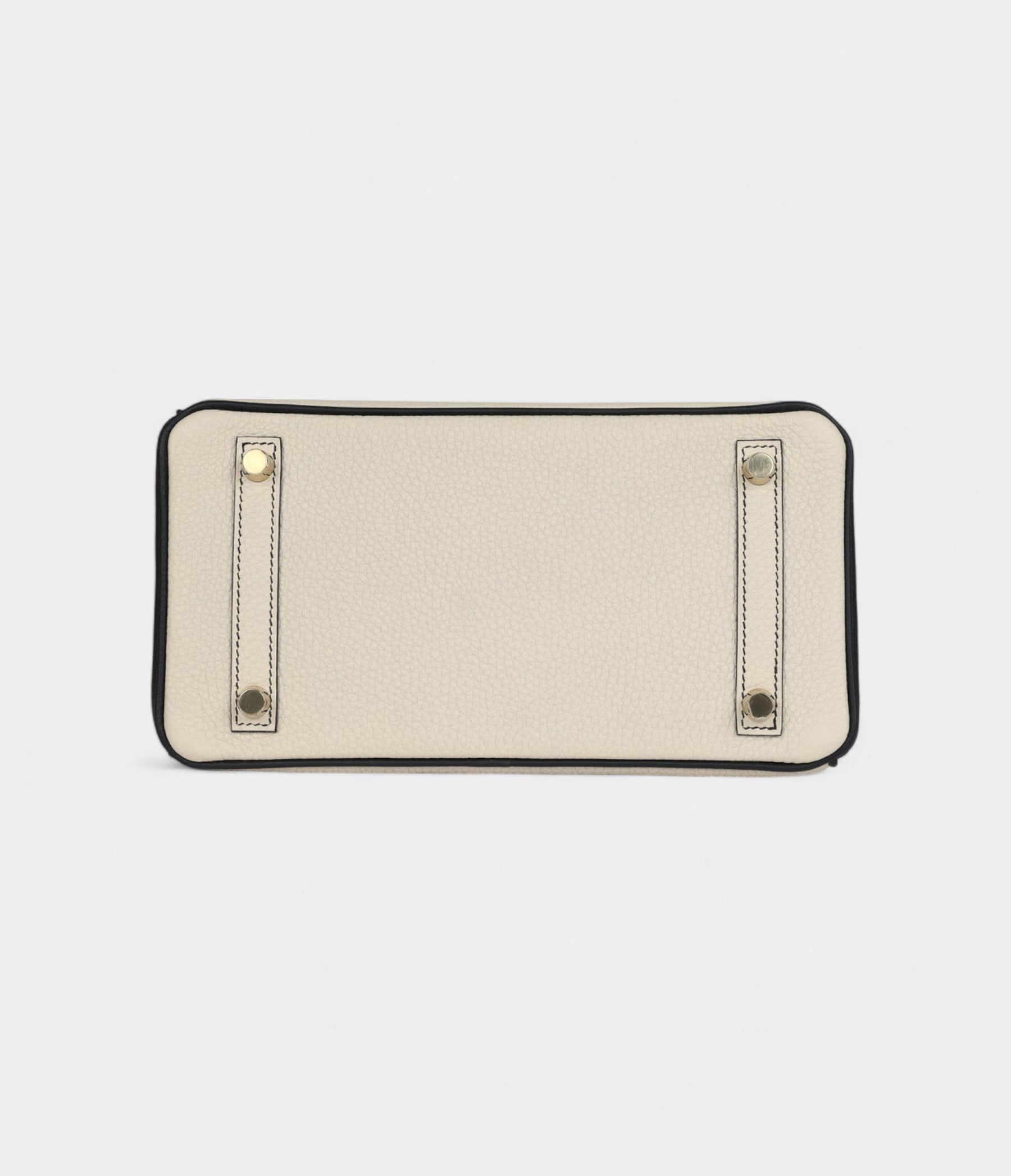 HM BK 25 Craie and Black Togo Brushed Gold Hardware