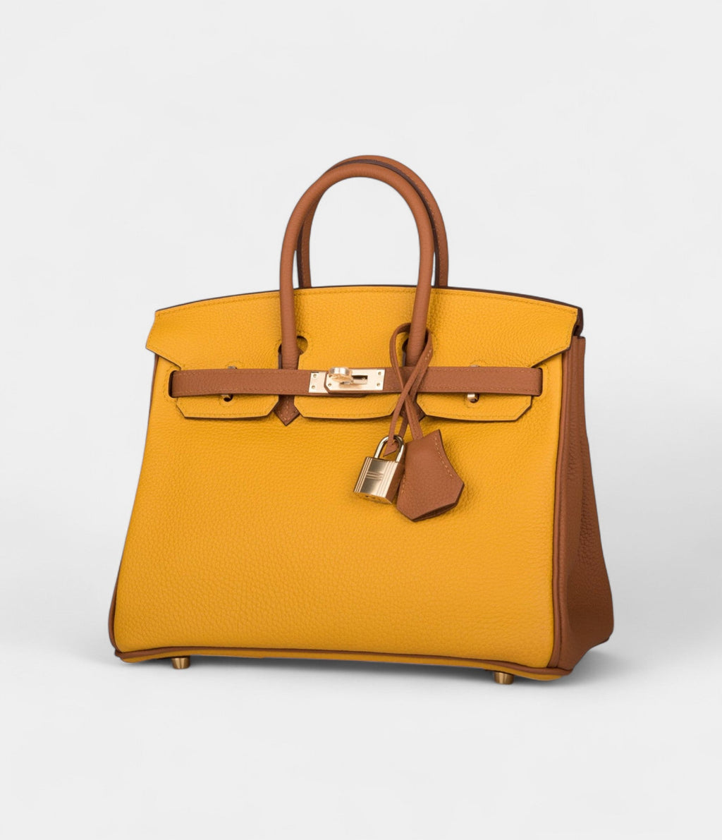 HM BK 25 Jaune Ambre and Gold Togo Permabrass Hardware