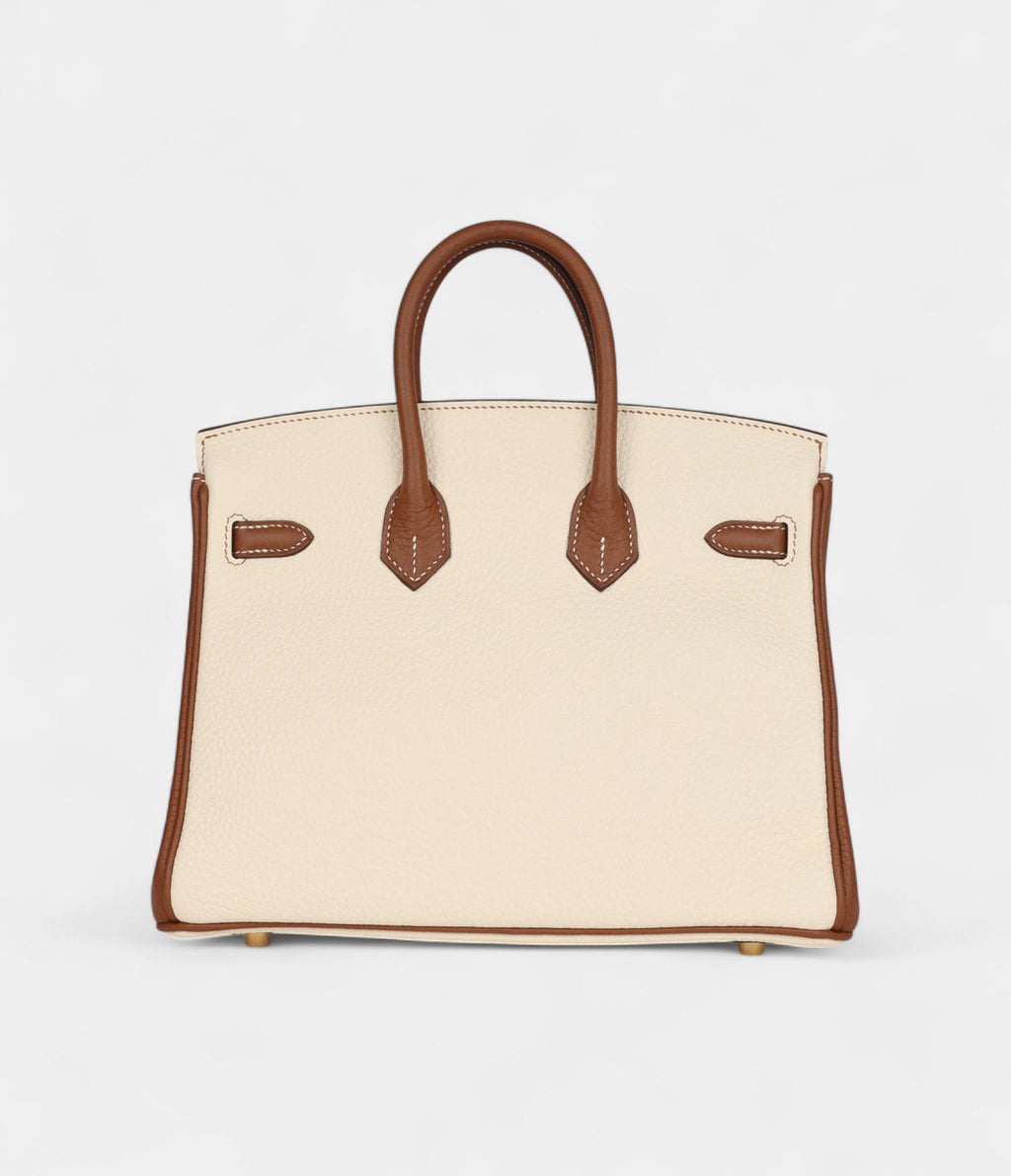 HM BK 25 Nata and Gold Clemence Brushed Gold Hardware