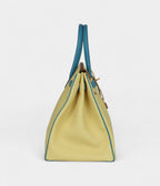 HM BK 35 Jaune Poussin and Bleu Paradise Togo Brushed Gold Hardware