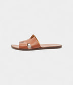 Hermes Tan Leather Izmir Flat Slide Sandals 45 EU