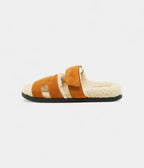 Hermes Tan Suede and Shearling Fur Lined Chypre Sandals 41.5 EU
