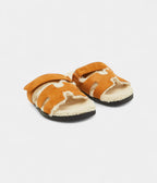 Hermes Tan Suede and Shearling Fur Lined Chypre Sandals 41.5 EU