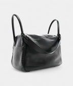 Hermes Taurillon Clemence Lindy 30 Black