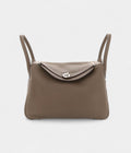 Hermes Taurillon Clemence Lindy 30 Etoupe Bag