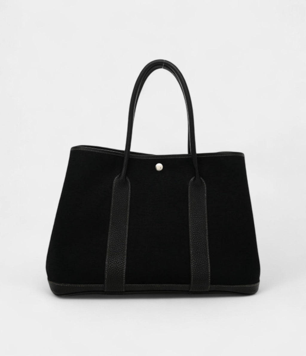 Hermes Toile Negonda Garden Party Tote 36 MM Black