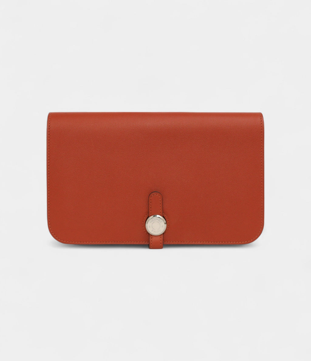 HMVermillion Swift Leather Dogon Duo Wallet