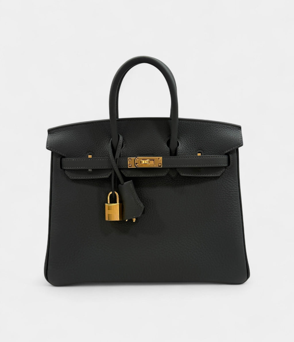 HMVert Fonce Togo BK 25 Gold Hardware