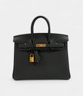 HMVert Fonce Togo BK 25 Gold Hardware
