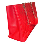 CHNL -  Grand Shopping Tote Quilted Caviar Leather XL Red (GST)