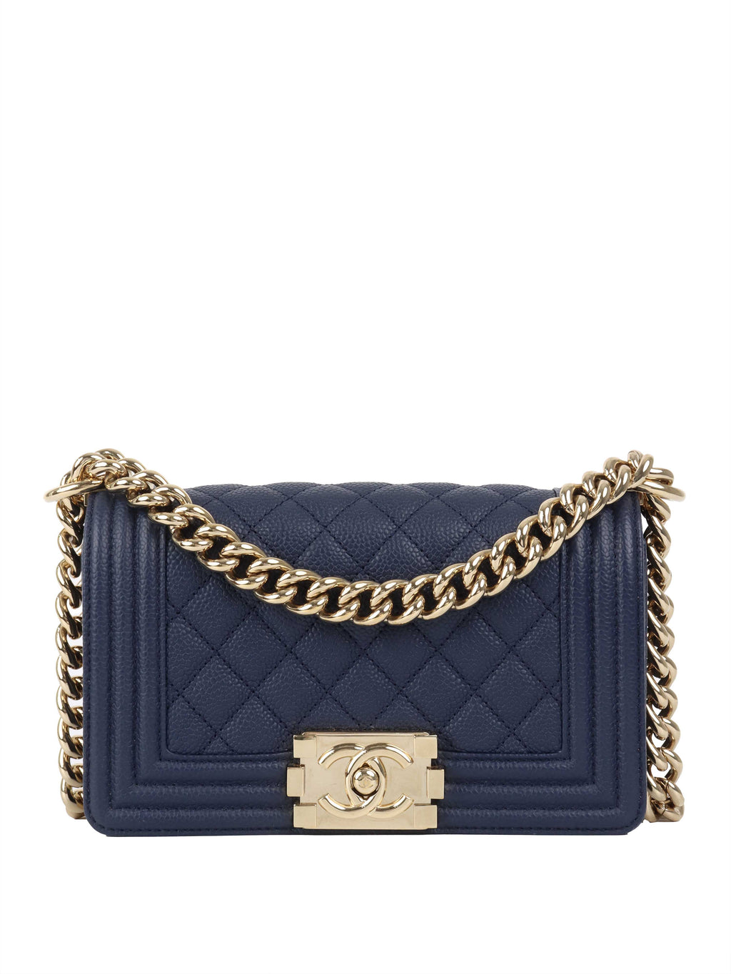 CHNL -  Small Navy Boy Bag GHW.