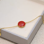 LUCKY STAR 1 DIAMOND RED GOLD BRACELET