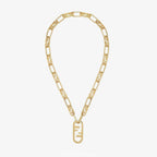 FF LOGO MOTIF GOLD NECKLACE