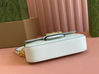 gg horsebit 1955 24cm small shoulder bag white calfskin