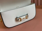 gg horsebit 1955 24cm small shoulder bag white calfskin
