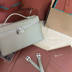 LP Extra Pocket L19 Grained Calfskin Light Blue Belle