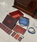 Etro Medium Vela Bag 28cm Blue Calfskin