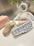 MULES SLIPPERS SHEEPWOOL SUEDE GREY