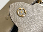 Capucines Bag Light Brown Calfskin Leather Snake Top Handle Best Version