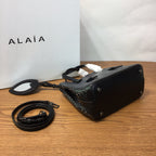 Alaia Mina 16 Bag Black Vienne Wave Calfskin