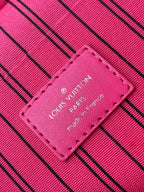 NICE MINI 20 TOILETRY POUCH IN ROSE RED MONOGRAM MACASSAR CANVAS