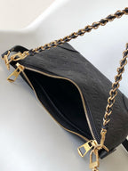 LV Boulogne GM Black Monogram Empreinte Grained Calfskin