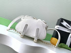 CC Backpack 17.5cm White Silver Grained Calfskin