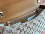 Gucci Blondie Medium 27cm Bag Brown Beige Leather Canvas