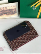Goyard Burgurdy Goyardine Senat PM Cosmetic Bag